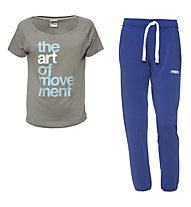 Freddy Pantaloni da ginnastica + T-Shirt donna, Blue/Grey