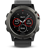Garmin Fenix 5X Sapphire - Multisport-GPS-Uhr, Grey/Black