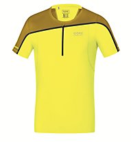 GORE RUNNING WEAR Fusion Zip Shirt - Laufshirt, Yellow