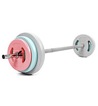 Gymstick Vivid Pump Set 20kg - Langhantel und Gewichte, Pink/Grey/Light Blue
