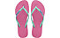 Havaianas Slim Logo - Zehensandalen - Damen, Pink/Green