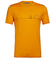 Icebreaker Tech Lite Crewe Single Line Camp - T-Shirt - Herren, Orange