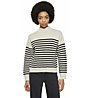 Knowledge Cotton Micro Bubble Stripe W - Pullover - Damen, White/Black