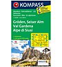 Kompass Carta N.076: Val Gardena, Alpe di Siusi 1:25.000, 1:25.000