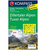 Kompass Carta N.37: Zillertaler Alpen, Tuxer Alpen 1:50.000, 1:50.000