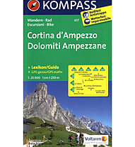 Kompass Carta N° 617 Cortina D´Ampezzo - Dolomiti Ampezzane, 1: 25.000