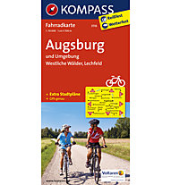 Kompass Carta Nr. 3116 Augsburg und Umgebung - 1:70.000, 1:70.000