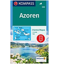 Kompass Karte Nr. 2260 Azoren 1:50.000 2 Karten, 1:50.000