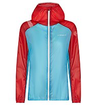 La Sportiva Briza Windbreaker - giacca trail running - donna, Light Blue/Red