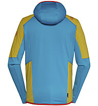 La Sportiva Existence Hoody M - felpa in pile con cappuccio - uomo, Light Blue/Yellow