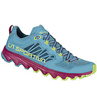 La Sportiva Helios III - scarpe trail running - donna, Light Blue/Pink/Green