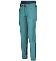 La Sportiva Mantra W - pantaloni lunghi arrampicata - donna, Light Blue/Dark Blue/Red