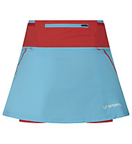 La Sportiva Swift Ultra Skirt 5" - gonna trail running - donna, Light Blue/Red