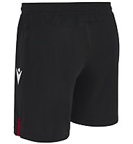 Macron Albania 2024 Home JR - pantaloni calcio - bambino, Black/Red