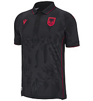 Macron Albanien 2024 Third JR - Fußballtrikot - Kinder, Black/Red