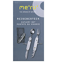 Meru Folding Cutlery - set posate da viaggio, Steel