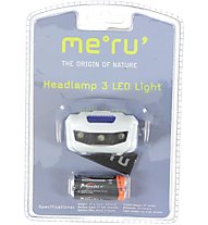 Meru Headlamp 3 LED Light, White/Blue/Black