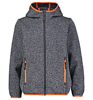 Meru Taunton Jr - felpa in pile - ragazzo, Grey/Orange