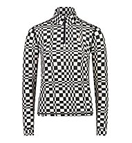 Mons Royale Cascade Merino Flex 1/4 Zip - maglietta tecnica - donna, Black/White
