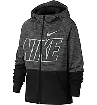 Nike Therma Hoodie Full Zip - Kapuzenjacke - Jungen, Black/Grey