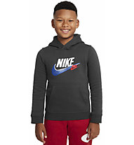 Nike B Sportswear Si Flc Po - felpa con cappuccio - ragazzo, Dark Grey