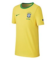 Nike Brasil CBF Crest - maglia calcio - bambino, Yellow/Green