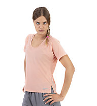 Nike Breathe Miler Running Top - T-shirt running - donna, Rose