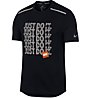 Nike Breathe Rise 365 - T-shirt running - uomo, Black
