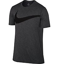 Nike Breathe Swoosh - T Shirt fitness - uomo, Anthracite/Black