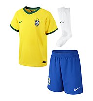 Nike CBF LT Brasilien Boys Home Kit, Yellow/Blue/White