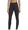 Nike  Dri-FIT One Mid-Rise Printed - pantaloni lunghi fitness - donna, Black