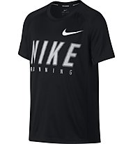 Nike Dry Top Miler GFX - T-shirt fitness - bambino, Black