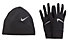 Nike Essential Running Set - Laufhandschuhe und Laufmütze, Black/Grey