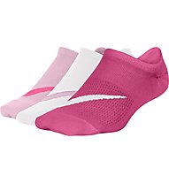 Nike Everyday Kids' Lightweight Footie - calzini corti (3 paia), Pink/Rose/White