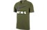 Nike Just Do It - Swoosh - T-Shirt fitness - uomo, Olive Green