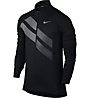Nike Dry Element - maglia running con zip - uomo, Black