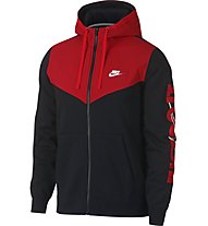 Nike Sportswear HBR+ Hoodie Full Zip Fleece - Kapuzenjacke - Herren, Black/Red
