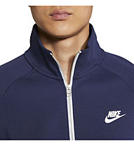 Nike M NSW Modern 1/2-Zip Fleece - felpa - uomo, Blue/White