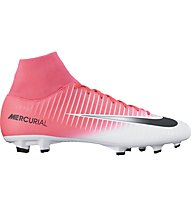 Nike Mercurial Victory VI Dynamic Fit FG - scarpe da calcio uomo, Pink/White