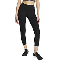 Nike One W Cropped Tights - pantaloni fitness - donna, Black