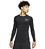 Nike Pro - Trainings-Langarmshirt - Herren, Black/White