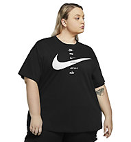 Nike NSW W's Short-Sleeve - T-shirt - donna, Black/White