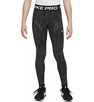 Nike Pro Dri-FIT Jr - Trainingshosen - Mädchen, Grey/Black