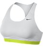 Nike Pro Fierce (Cup B) - reggiseno sportivo, White/Volt