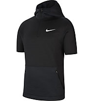 Nike Pro Men's Short-Sleeve 1/4-Zip Hoodie - Kapuzenpullover - Herren, Black