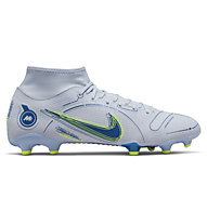 Nike Mercurial Superfly 8 Academy FG/MG - scarpe da calcio multiterreno, Grey/Blue