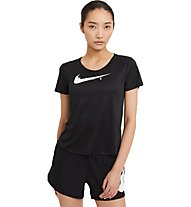 Nike Swoosh Run - t-shirt running - donna, Black