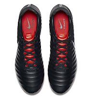 Nike Tiempo Legend 7 PRO FG - Fußballschuhe kompakter Rasenplatz, Black/Red