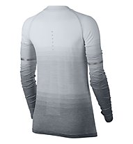 Nike Dri-FIT Knit - Langarm Running-Shirt - Damen, Grey