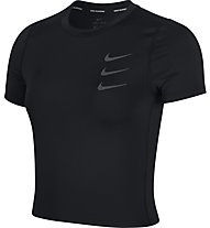 Nike Rd Crop - maglia running - donna, Black